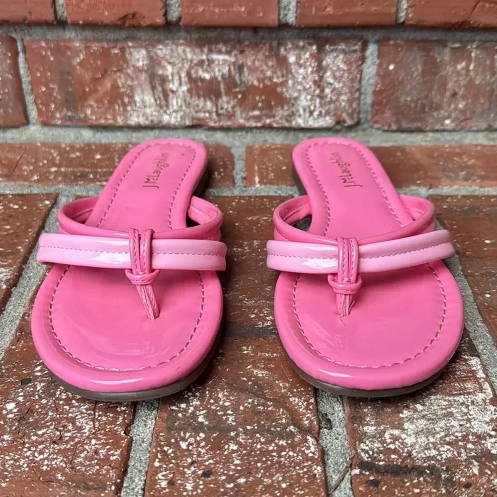 J. McLaughlin Caitlin Sandals Women's 7 Pink Two Tone Flip Flop Thong Slides
